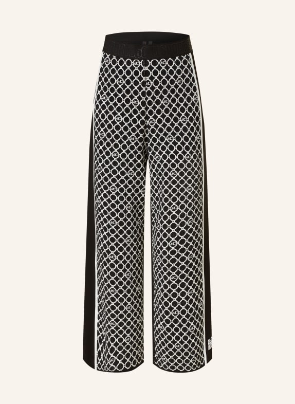 MARC CAIN Culotte kalhoty ze směsi materiálů 910 black and white