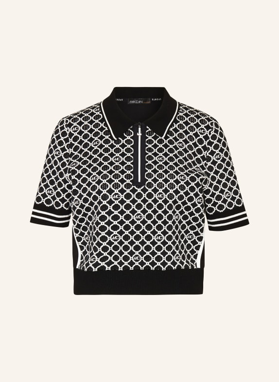 MARC CAIN Strick-Poloshirt 910 black and white