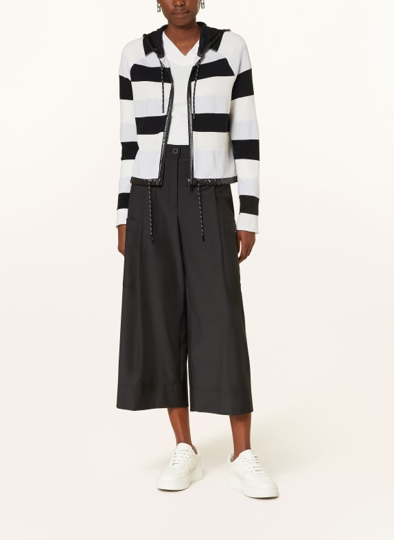 MARC CAIN Strickjacke mit Glitzergarn 910 black and white