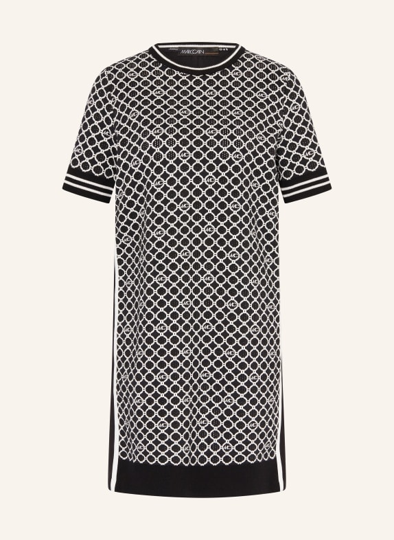 MARC CAIN Pletené šaty ze směsi materiálů 910 black and white