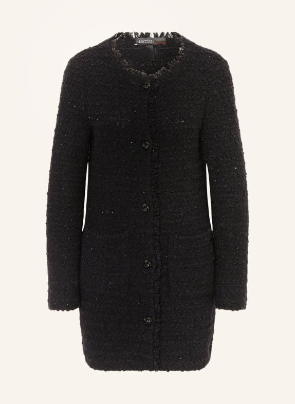 MARC CAIN Strickjacke mit Pailletten SCHWARZ