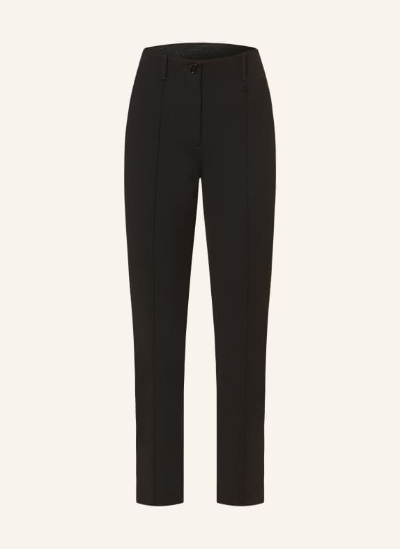 MARC CAIN Piqué trousers 900 BLACK