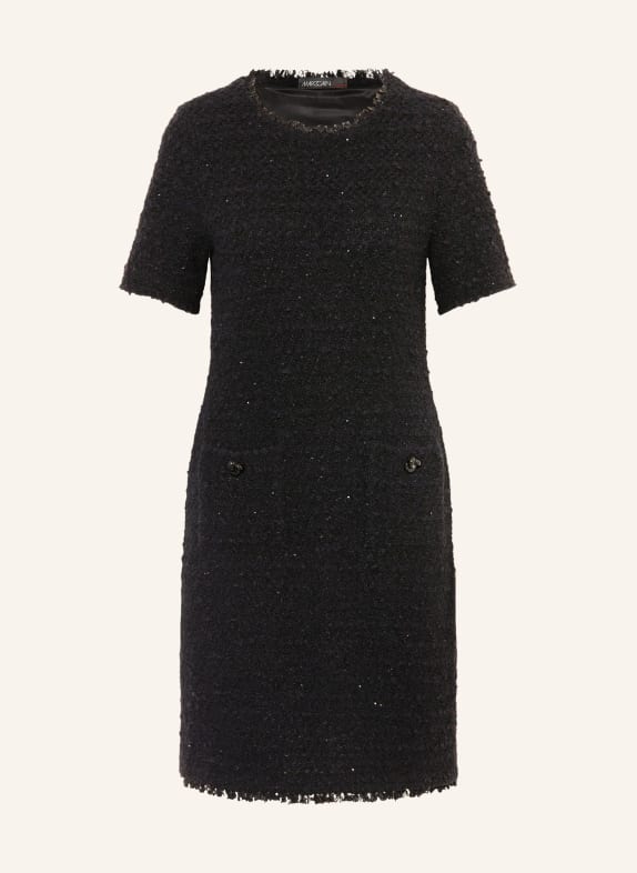 MARC CAIN Knit dress with sequins BLACK