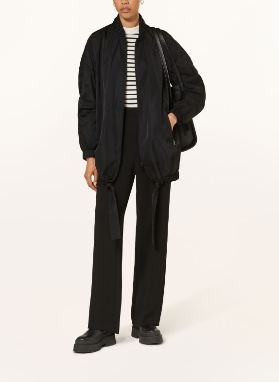 MARC CAIN Oversized bomber jacket 900 BLACK