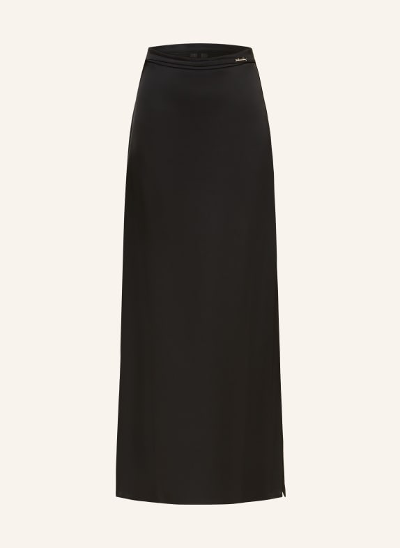 MARC CAIN Satin skirt 900 BLACK