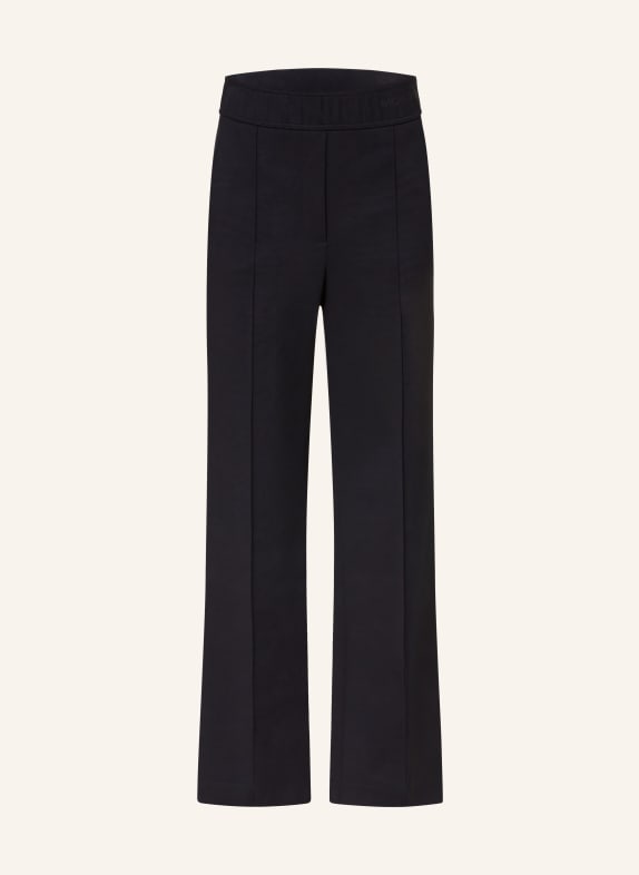 MARC CAIN Wide leg trousers made of jersey 395 MIDNIGHT BLUE
