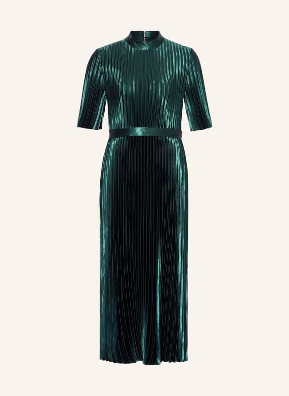 MARC CAIN Cocktailkleid aus Satin mit Plissees 559 soft forest