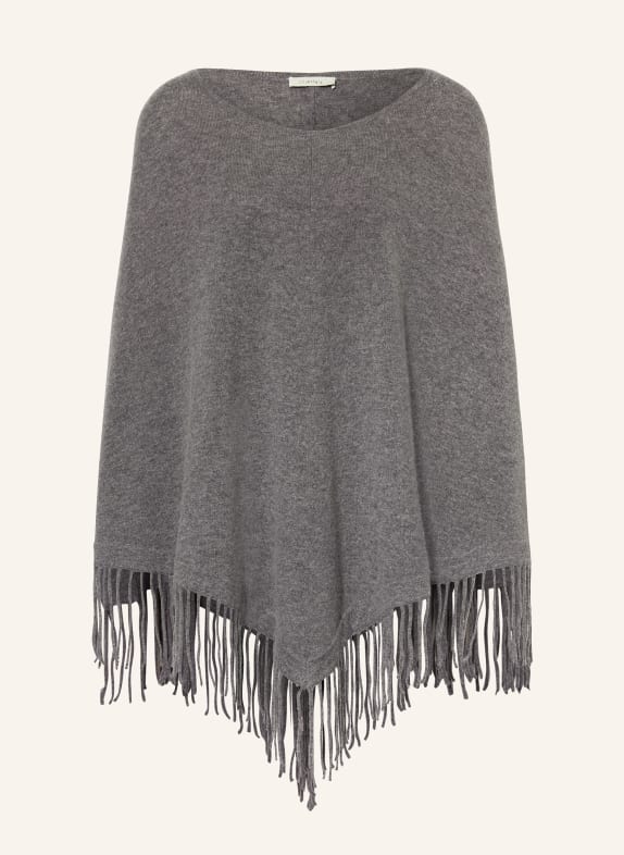 lilienfels Poncho mit Cashmere GRAU