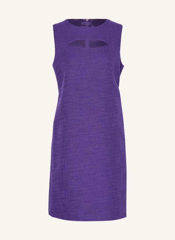 MARC CAIN Tweed dress with glitter thread 748 deep purple