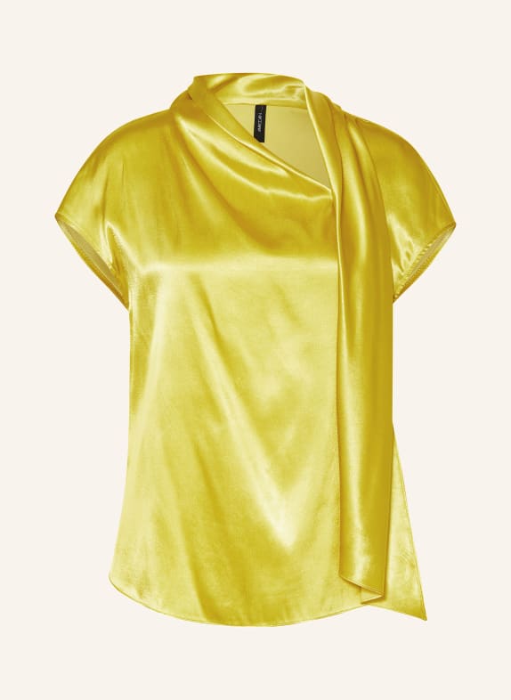 MARC CAIN Shirt blouse in satin 426 brilliant sulphur