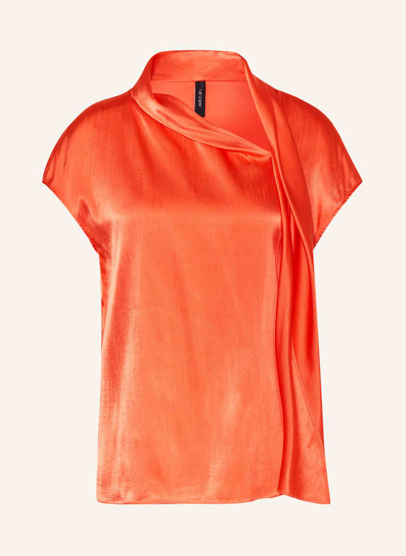 MARC CAIN Shirt blouse in satin 223 bright tomato