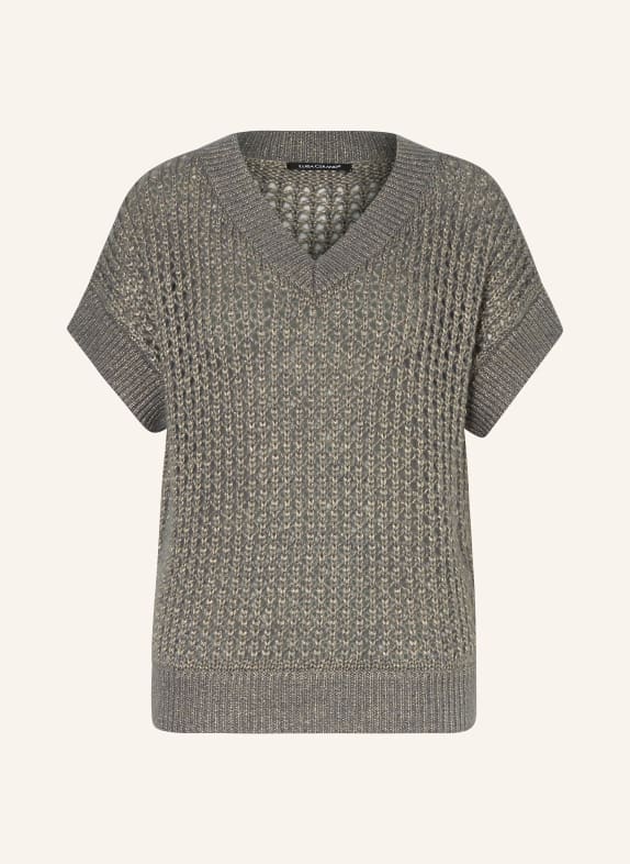 LUISA CERANO Knit shirt with glitter thread DARK GRAY