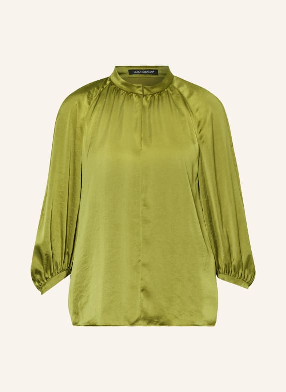 LUISA CERANO Blusenshirt aus Satin mit 3/4-Arm GRÜN