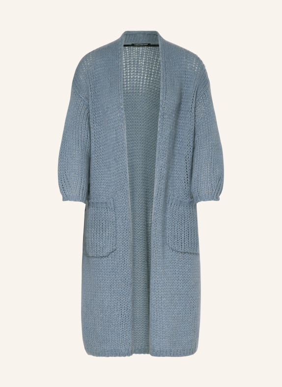 LUISA CERANO Knit cardigan with alpaca BLUE GRAY