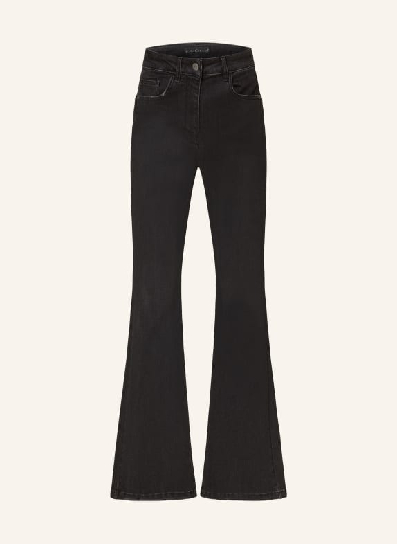 LUISA CERANO Bootcut Jeans mit Schmucksteinen 1 BLACK