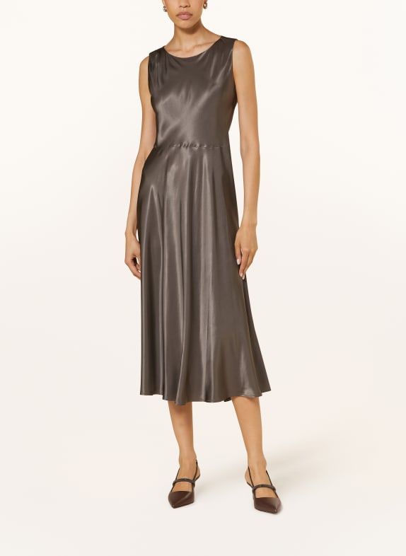 LUISA CERANO Cocktailkleid aus Satin TAUPE