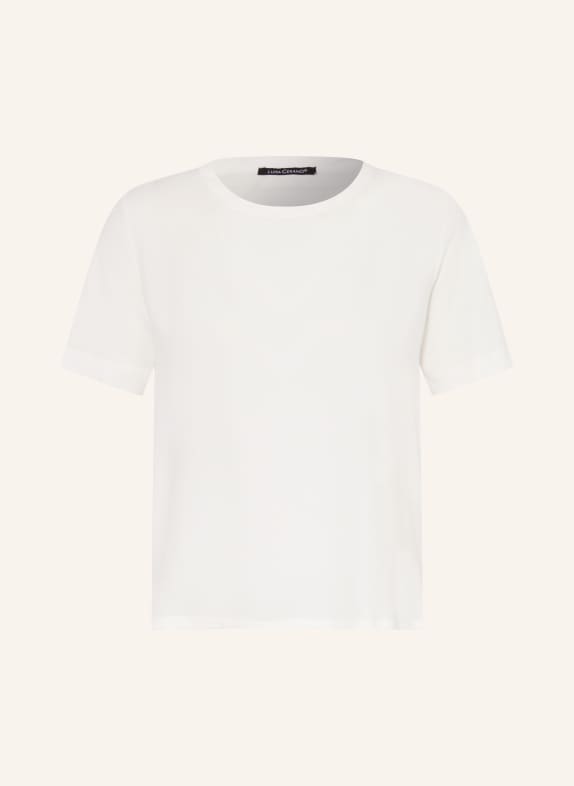 LUISA CERANO T-Shirt im Materialmix WEISS