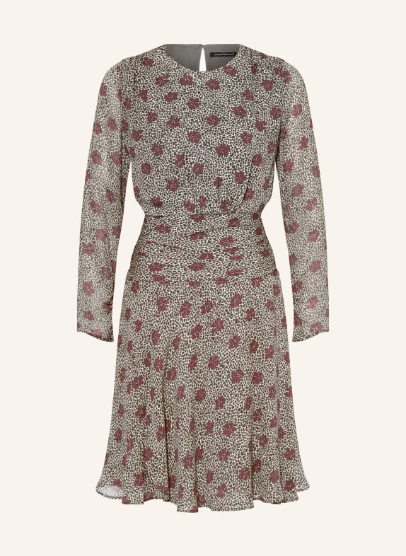 LUISA CERANO Kleid TAUPE/ WEISS/ FUCHSIA