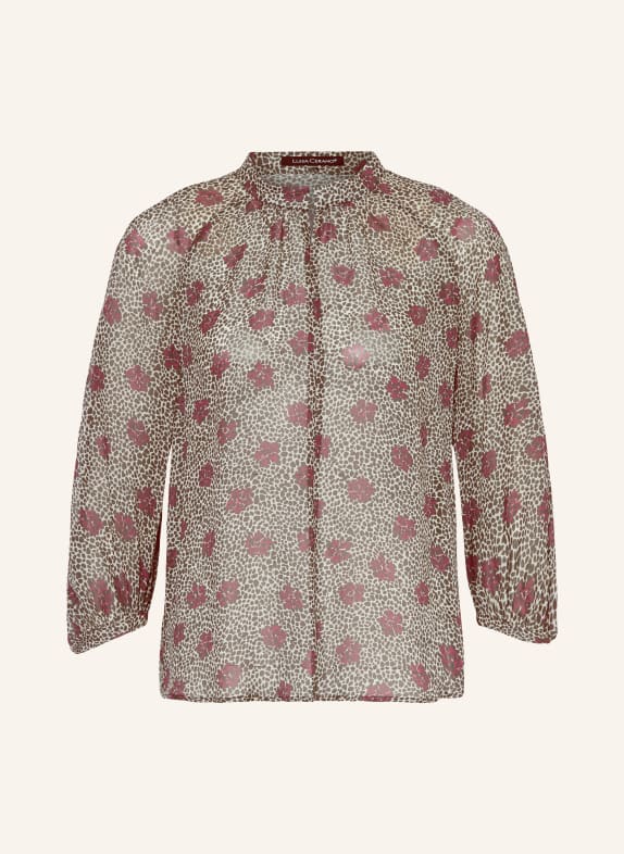 LUISA CERANO Blusenshirt WEISS/ TAUPE/ FUCHSIA