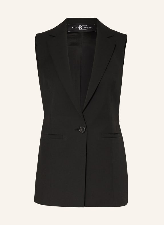 LUISA CERANO Blazer vest BLACK