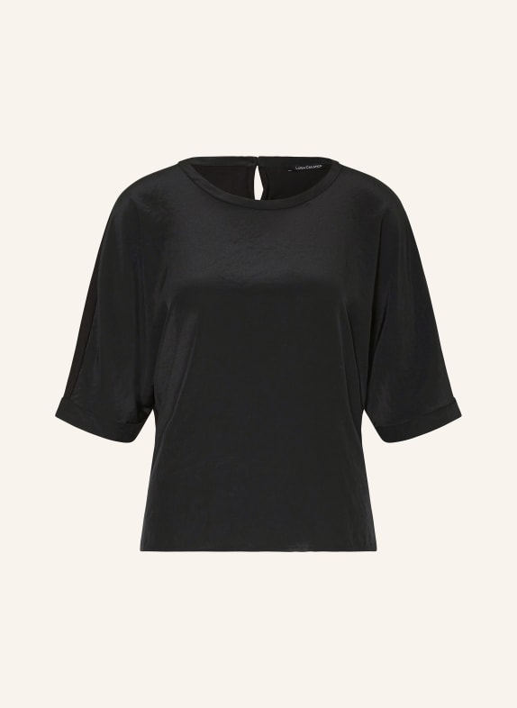 LUISA CERANO Blusenshirt im Materialmix SCHWARZ