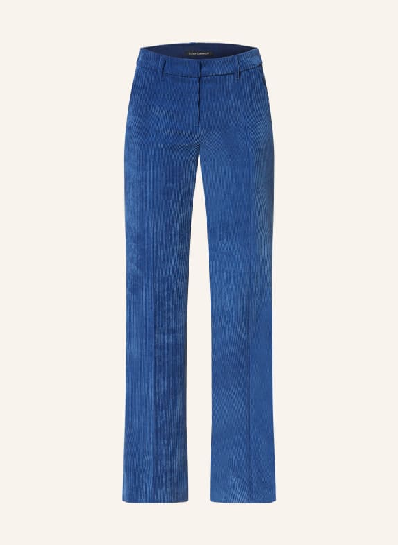 LUISA CERANO Bootcut trousers made of corduroy BLUE