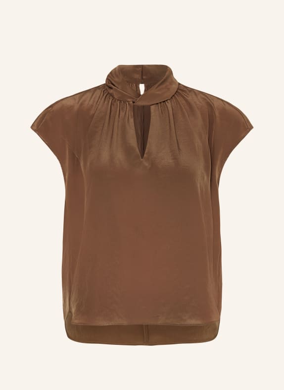 LUISA CERANO Shirt blouse with cut-out BROWN