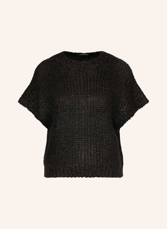 LUISA CERANO Knit shirt with alpaca BLACK