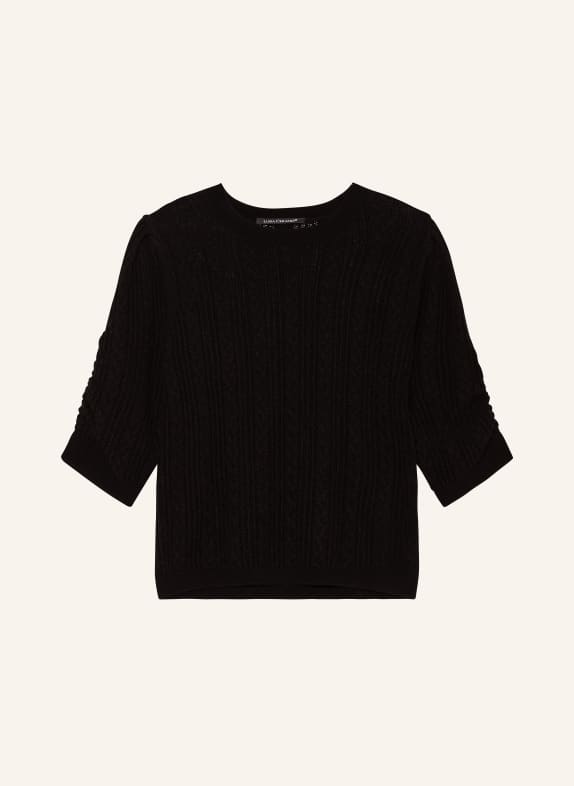 LUISA CERANO Pullover mit 3/4-Arm SCHWARZ