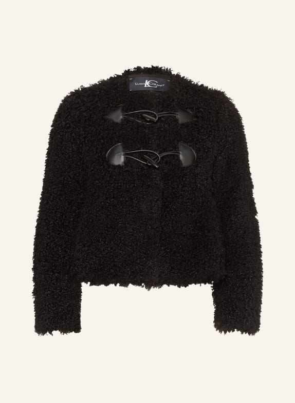 LUISA CERANO Faux fur jacket BLACK