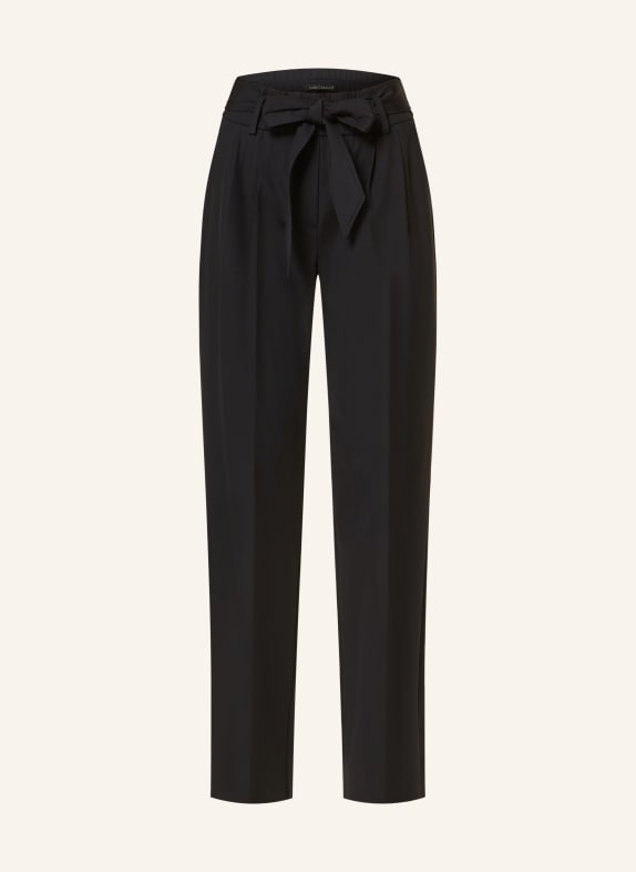 LUISA CERANO Wide leg trousers made of jersey BLACK