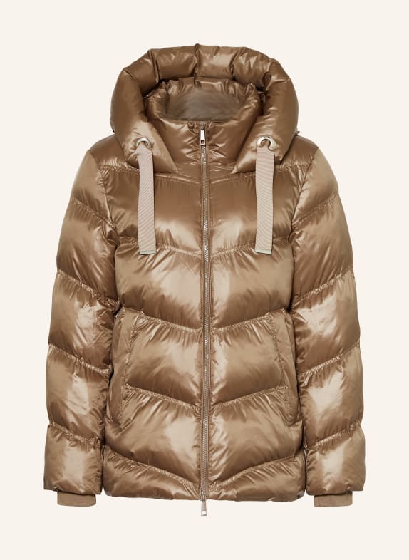 darling harbour Quilted jacket with DUPONT™ SORONA® insulation LIGHT BROWN