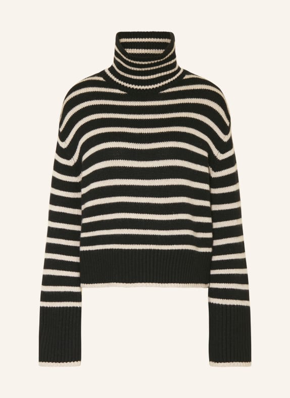 LISA YANG Cashmere sweater FLEUR BLACK/ CREAM
