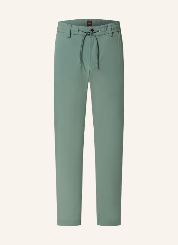 BOSS Trousers in jogger style tapered fit GREEN