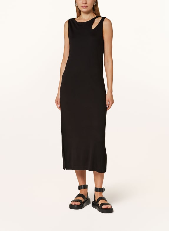 OPUS Jersey dress WELPA with cut-out BLACK