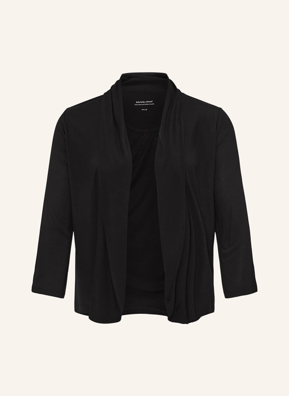 OPUS Jersey cardigan SANDRINE with 3/4 sleeves BLACK