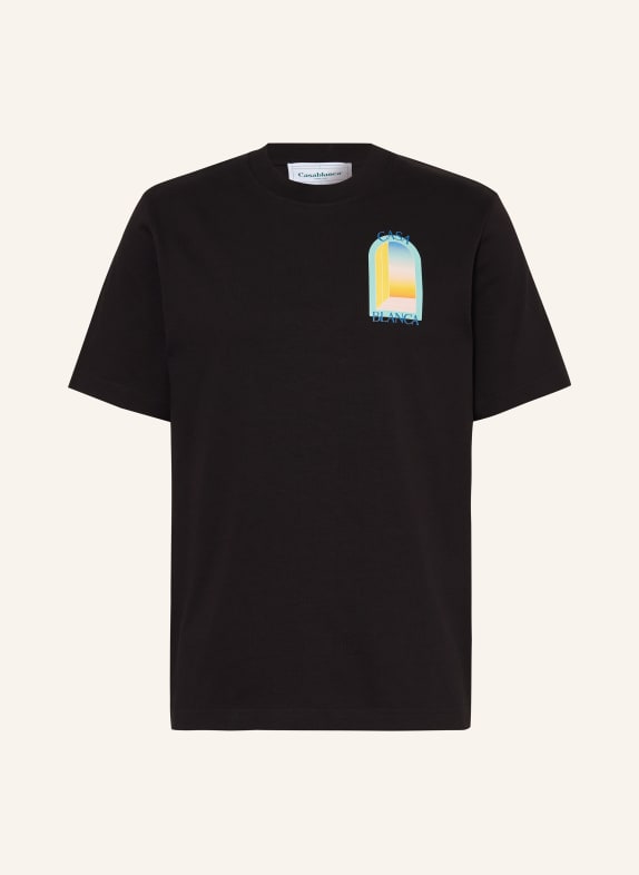Casablanca T-shirt BLACK/ TURQUOISE/ YELLOW