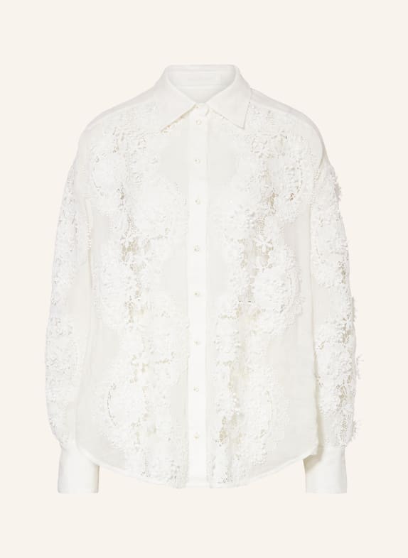 ZIMMERMANN Shirt blouse HALLIDAY with lace WHITE