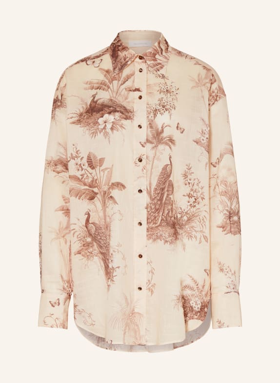 ZIMMERMANN Shirt blouse WAVERLY LIGHT ORANGE/ BROWN