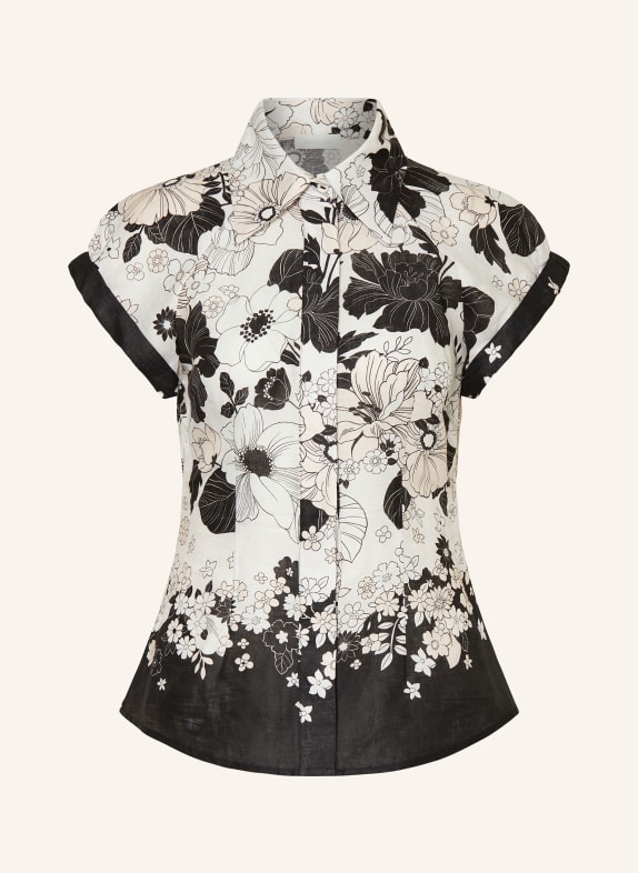 ZIMMERMANN Linen blouse WHITE/ BLACK