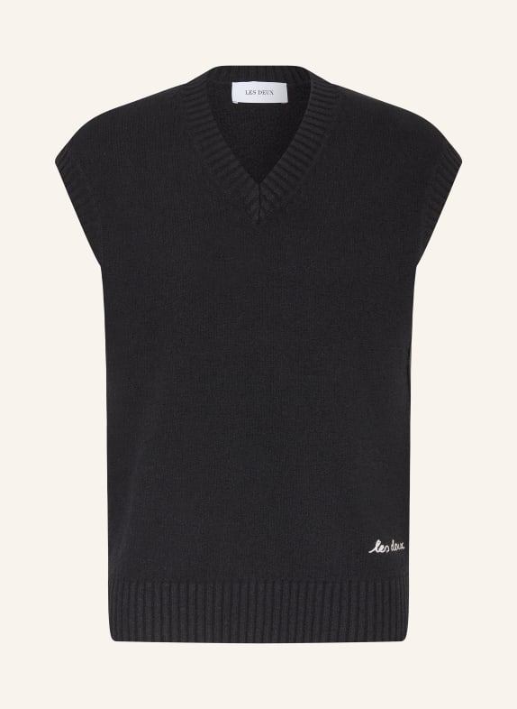 LES DEUX Bouclé sweater vest BRAD BLACK