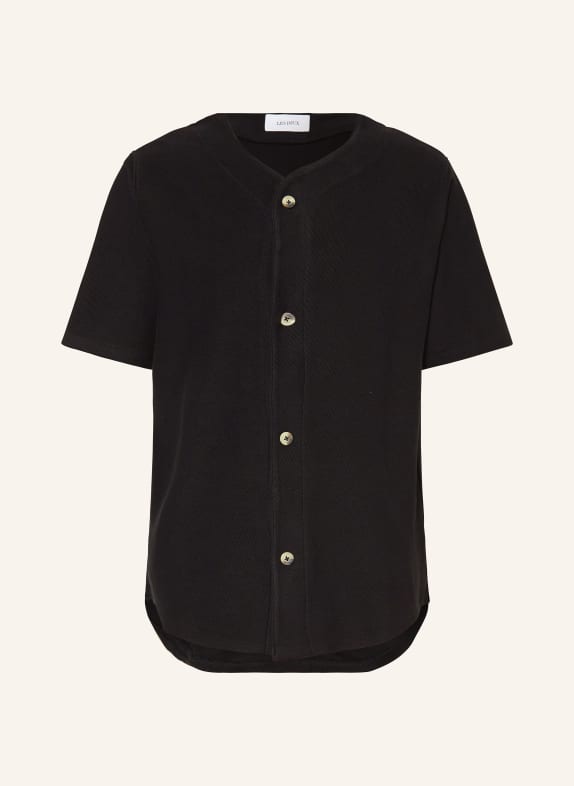 LES DEUX Short sleeve shirt comfort fit BLACK