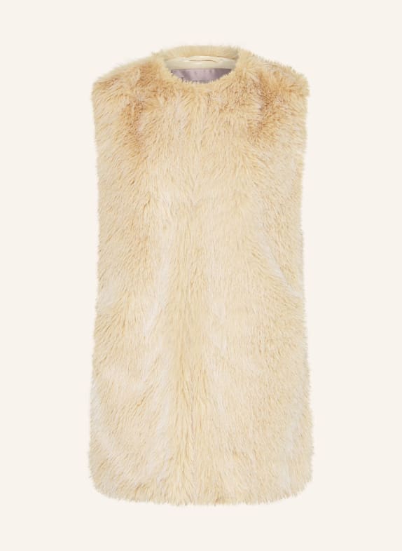 HERNO Faux fur vest BEIGE/ CREAM