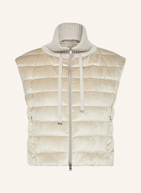 HERNO Down vest in mixed materials 1985 CHANTILLY