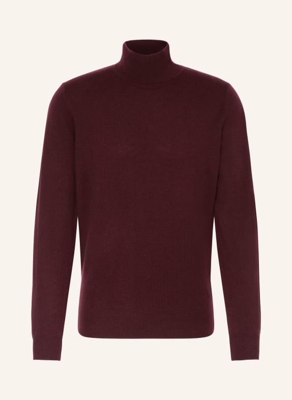 STROKESMAN'S Turtleneck sweater in cashmere FCD 37547 burgundy