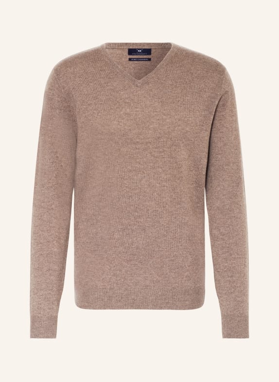 STROKESMAN'S Sweter z kaszmiru FCD 37549  taupe