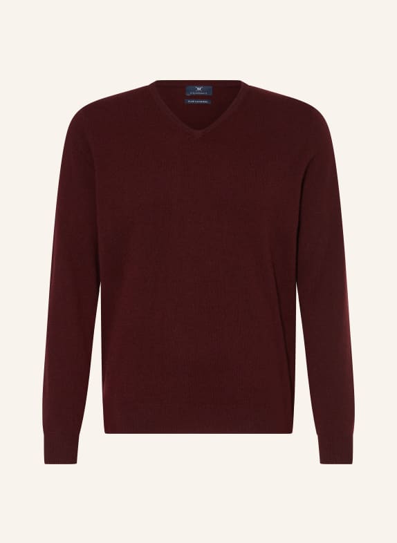 STROKESMAN'S Cashmere-Pullover DUNKELROT