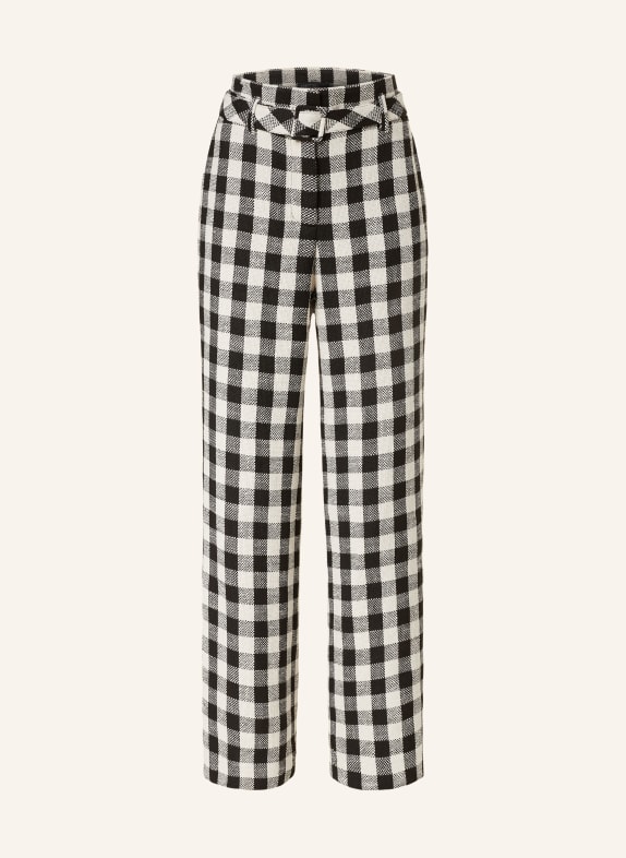 MARC CAIN Wide leg trousers WEIDA 910 black and white