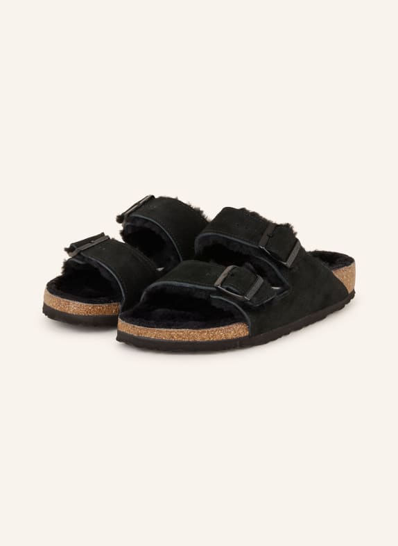 BIRKENSTOCK Pantoletten ARIZONA SHEARLING SCHWARZ