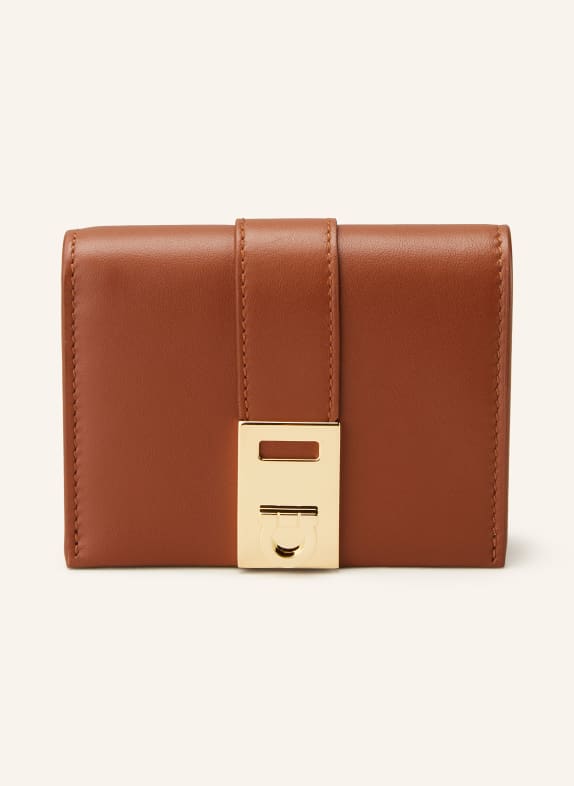 FERRAGAMO Wallet HUG COGNAC